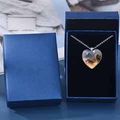 Heart Wolf Necklace Animal Pendant Girls Jewelry