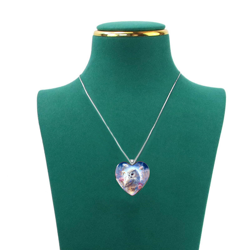 Colorful Owl Necklace Charm Girls Jewelry Accessories