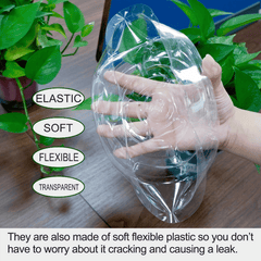 12pcs Clear Plastic Plant Saucer Drip Trays Small Plant Plate Dish