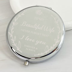 Personalized Compact Mirror: Unique Gift for Women, Wife, Mom, Daughter, Grandma