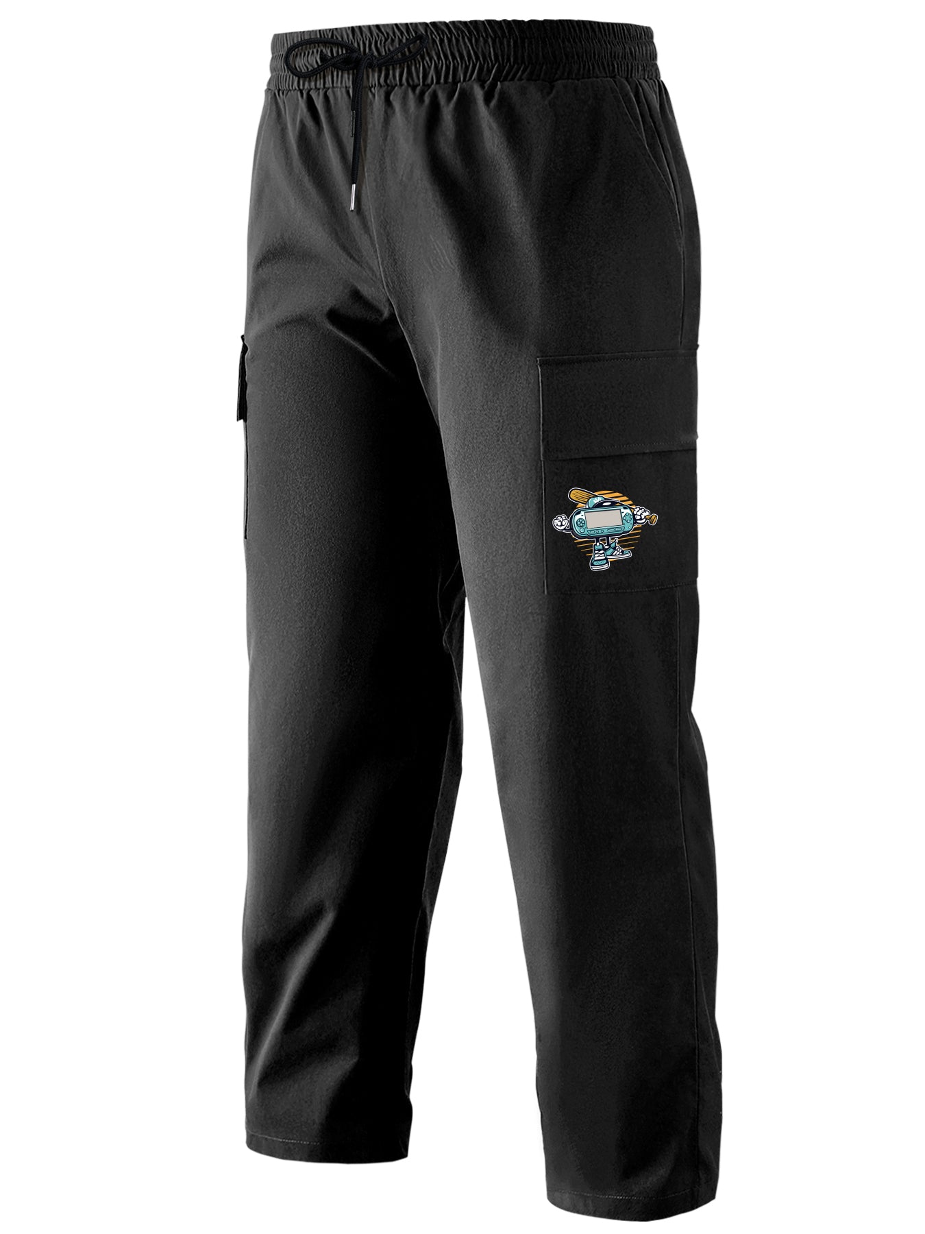 Pattern Letters Print Cargo Pants for Men