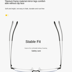 Semi Rimless Men's Glasses Lightweight Durable with Box & Cloth