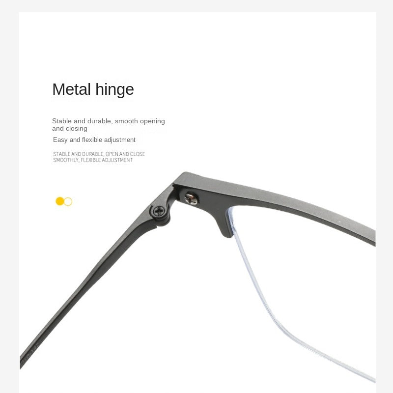 Semi Rimless Men's Glasses Lightweight Durable with Box & Cloth