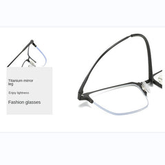 Semi Rimless Men's Glasses Lightweight Durable with Box & Cloth