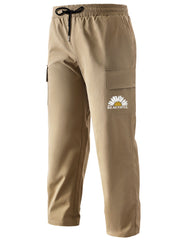 Pattern Print Cargo Pants Men's Casual Straight Leg Drawstring Cargo Pants