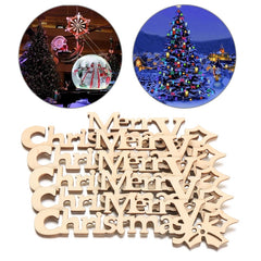 30pcs Wooden Merry Christmas Letter Ornament for Home Decor and Celebrations