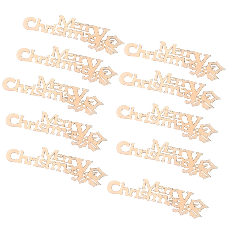 30pcs Wooden Merry Christmas Letter Ornament for Home Decor and Celebrations