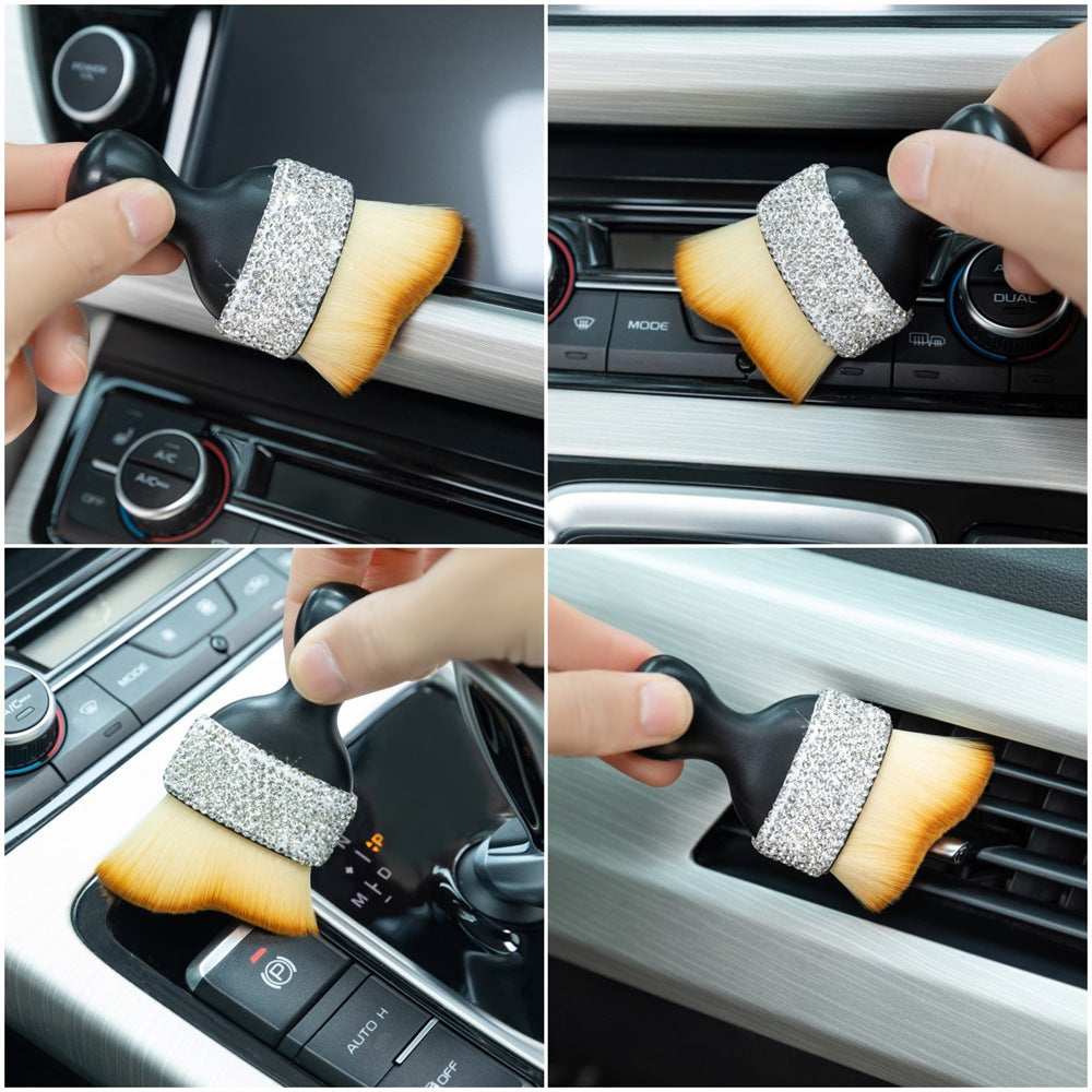 Car Interior Diamond Dust Brush Air Conditioner Cleaning Brush