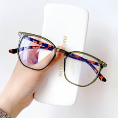 Casual Large Frame Men's Glasses With Eyewear Cases