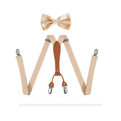 Adjustable Bow Tie Leather Suspenders For Men