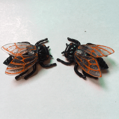 2pcs Golden Cicada Funny Small Toy Model Decoration