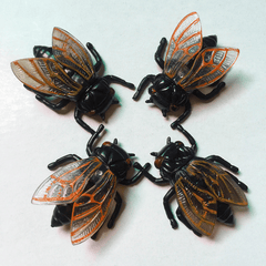 2pcs Golden Cicada Funny Small Toy Model Decoration
