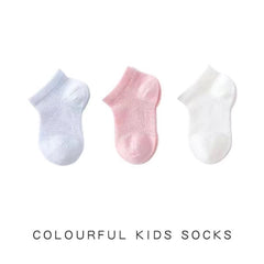 3 Pairs of Breathable Infant Baby Socks for Summer