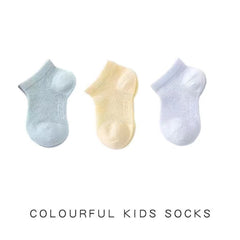 3 Pairs of Breathable Infant Baby Socks for Summer
