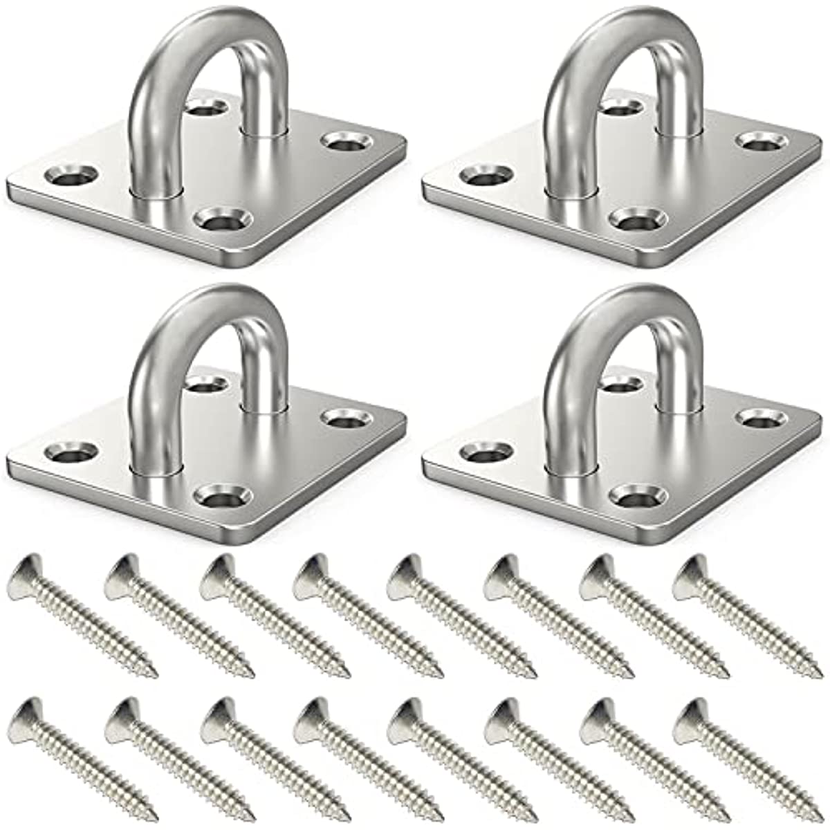 4pcs Stainless Steel Ceiling Hooks 304, Marine Hardware with Screws