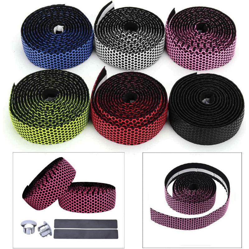 Breathable Hexagon Handlebar Tape Set - Enhance Cycling Experience