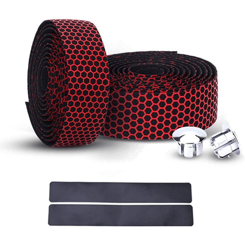 Breathable Hexagon Handlebar Tape Set - Enhance Cycling Experience