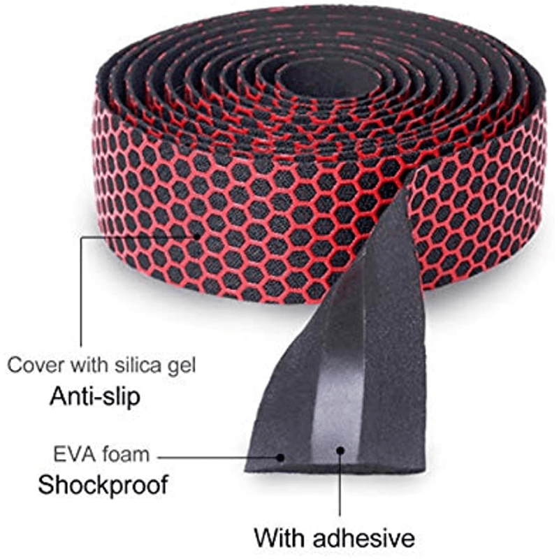 Breathable Hexagon Handlebar Tape Set - Enhance Cycling Experience