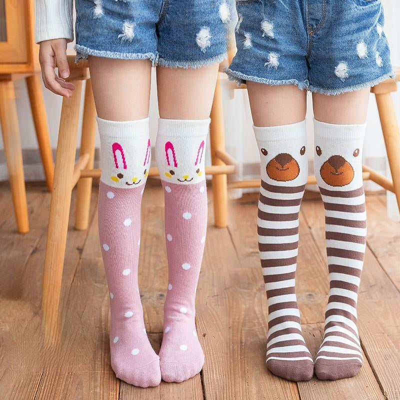 Kids Girls Strawberry Over the Knee Socks Cute Thin Anti-mosquito Stockings