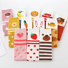 Kids Girls Strawberry Over the Knee Socks Cute Thin Anti-mosquito Stockings