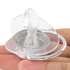 Baby Pacifier With Clip And Anti-Dust Cover, Silvery Transparent Letter Pacifier