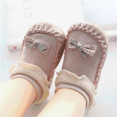 Cute Bow Bottom Ankle Socks for Baby Girls