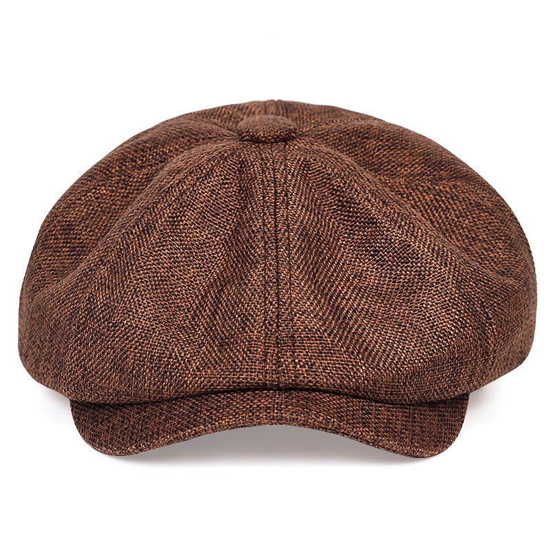 Solid Newsboy Cap Unisex Beret Vintage Painter Hat