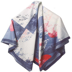 Twill Silk Square Scarf Printed Large Satin Shawl Wrap 130x130cm