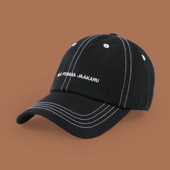 Letter Embroidery Baseball Cap Cotton Solid Couple Dad Hats