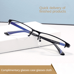 Semi Rimless Men's Business Eyeglasses Lightweight Comfortable