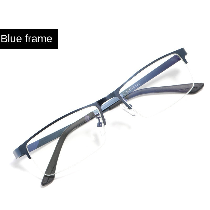 Semi Rimless Men's Business Eyeglasses Lightweight Comfortable