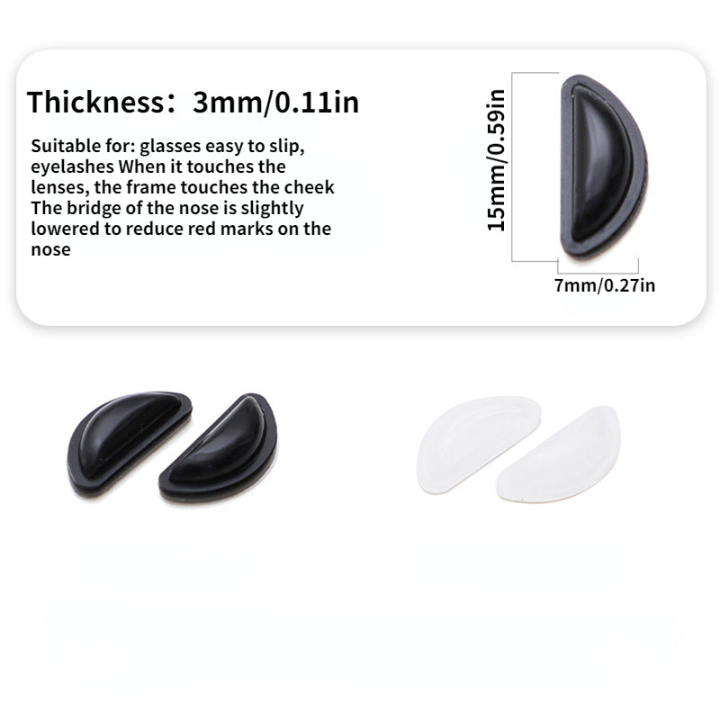Silicone Anti-slip Nose Pad for Sunglasses - Half Moon Pattern