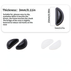 Silicone Anti-slip Nose Pad for Sunglasses - Half Moon Pattern