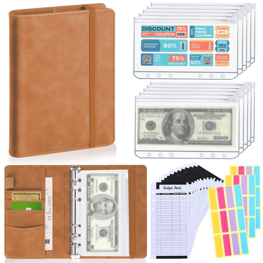 A6 Budget Binder & 10 Cash Envelopes Money Organizer