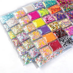 Colorful Glitter Sequins and Stickers for DIY Nail Sliders