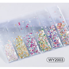 Colorful Glitter Sequins and Stickers for DIY Nail Sliders
