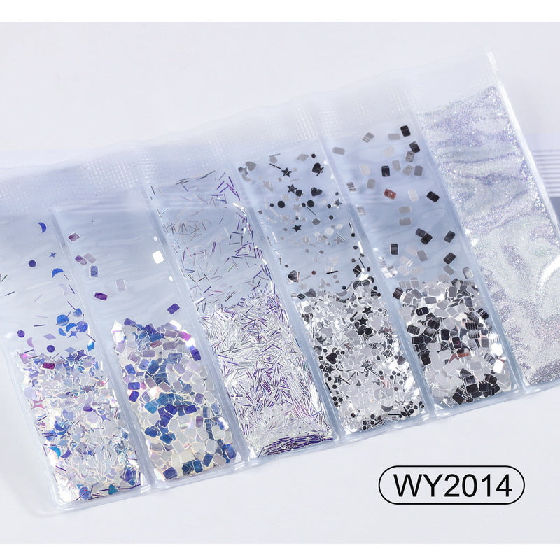Colorful Glitter Sequins and Stickers for DIY Nail Sliders