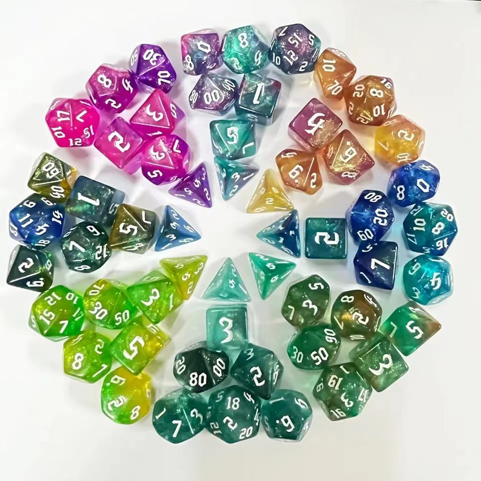 Set Games Dices With PU Leather Storage Bag - Fun Party Game Dices