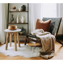 Colorful Teddy Plush Pillow Cover 18x18 Inches