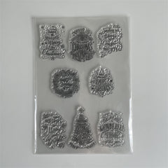 Christmas Happy Year Clear Silicone Stamp DIY Scrapbooking Decor