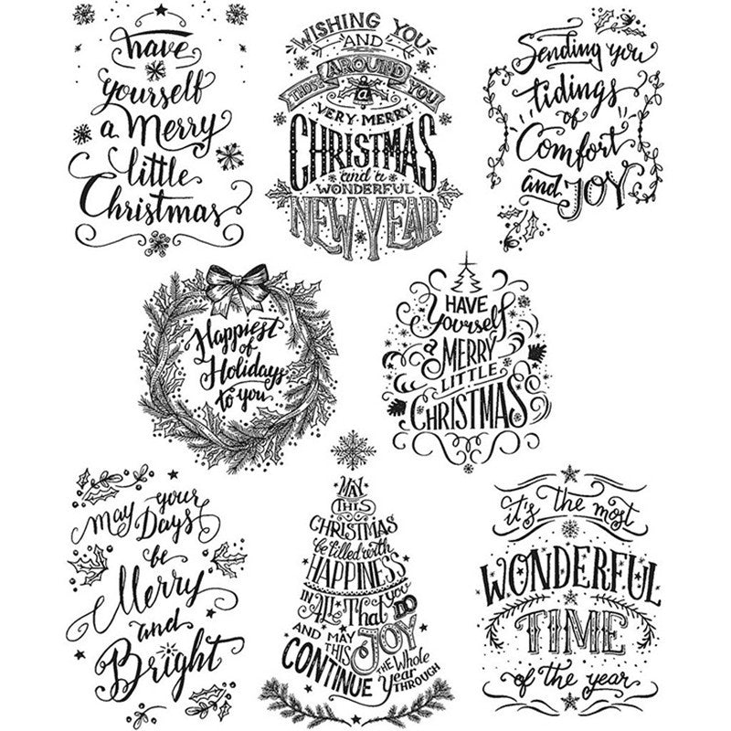 Christmas Happy Year Clear Silicone Stamp DIY Scrapbooking Decor