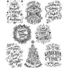 Christmas Happy Year Clear Silicone Stamp DIY Scrapbooking Decor