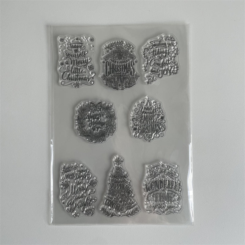 Christmas Happy Year Clear Silicone Stamp DIY Scrapbooking Decor