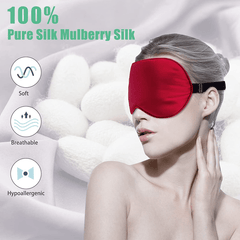 Adjustable Silk Eye Mask for Sleep and Travel
