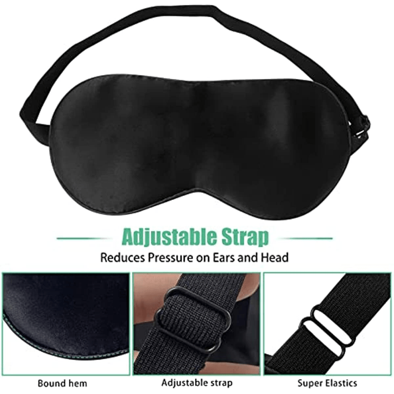 Adjustable Silk Eye Mask for Sleep and Travel
