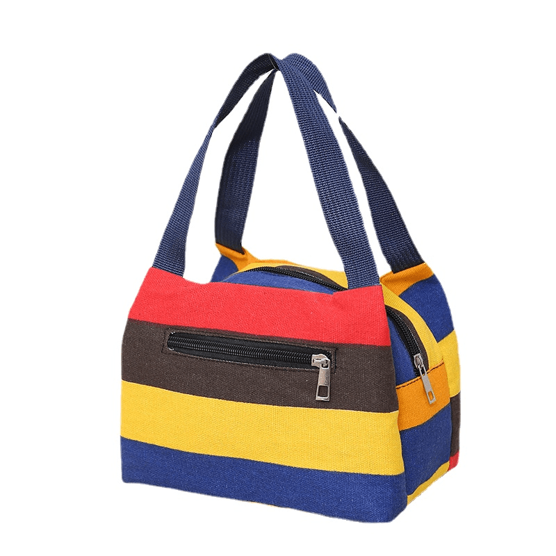 Casual Nylon Colorblock Handbag Lightweight Multifunctional Storage Satchel Bag