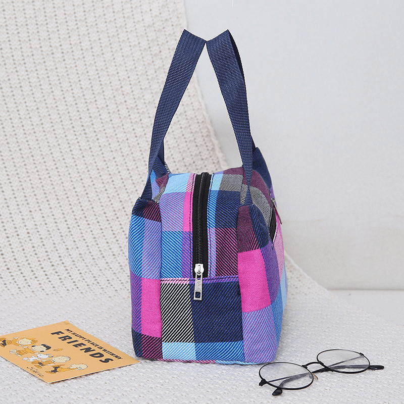 Casual Nylon Colorblock Handbag Lightweight Multifunctional Storage Satchel Bag