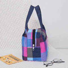 Casual Nylon Colorblock Handbag Lightweight Multifunctional Storage Satchel Bag