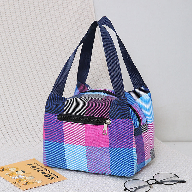 Casual Nylon Colorblock Handbag Lightweight Multifunctional Storage Satchel Bag