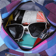Casual Nylon Colorblock Handbag Lightweight Multifunctional Storage Satchel Bag